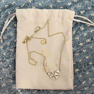 Kendra Scott Gold and White Butterfly Necklace